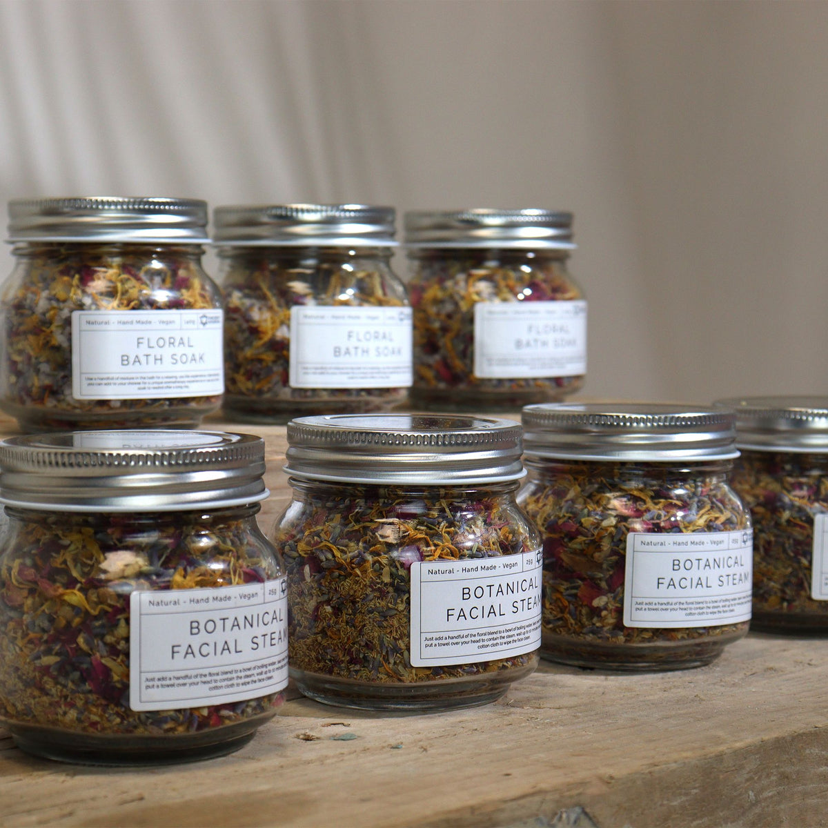 Botanisch Bloemenbad – Lavendel, Roos, Kamille & Calendula – 140 g