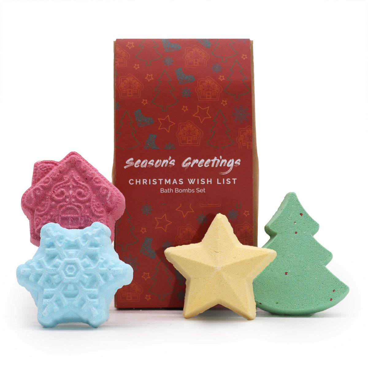 Christmas Wish List – Kerst Bruisballen Geschenkset 4 stuks