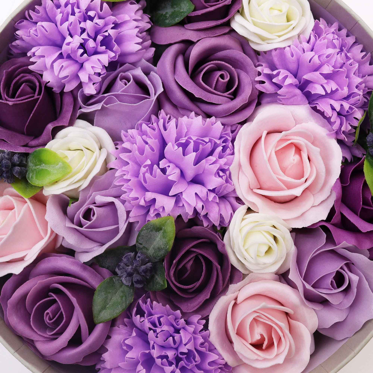 Lavender Rose & Carnation – Lavendelkleurige Zeepbloemen