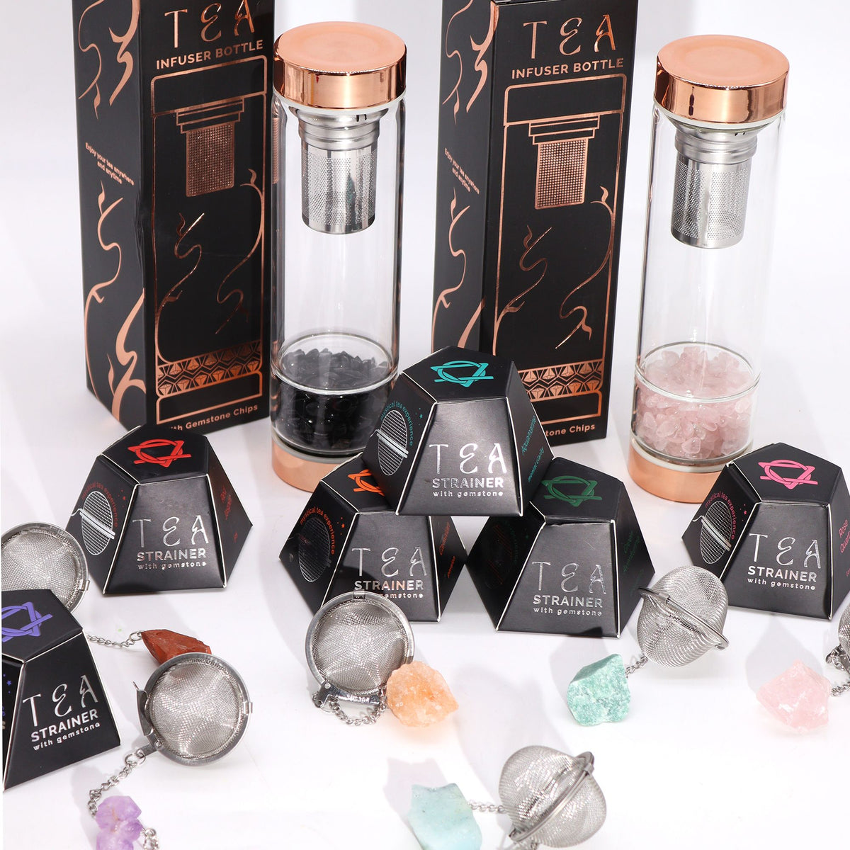 Theezeef met Natuursteen – Zwarte Obsidiaan