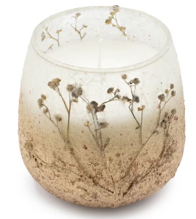 Wildlight Woods Kaarsenset – 3 Glazen Kaarsen met Gedroogde Bloemen