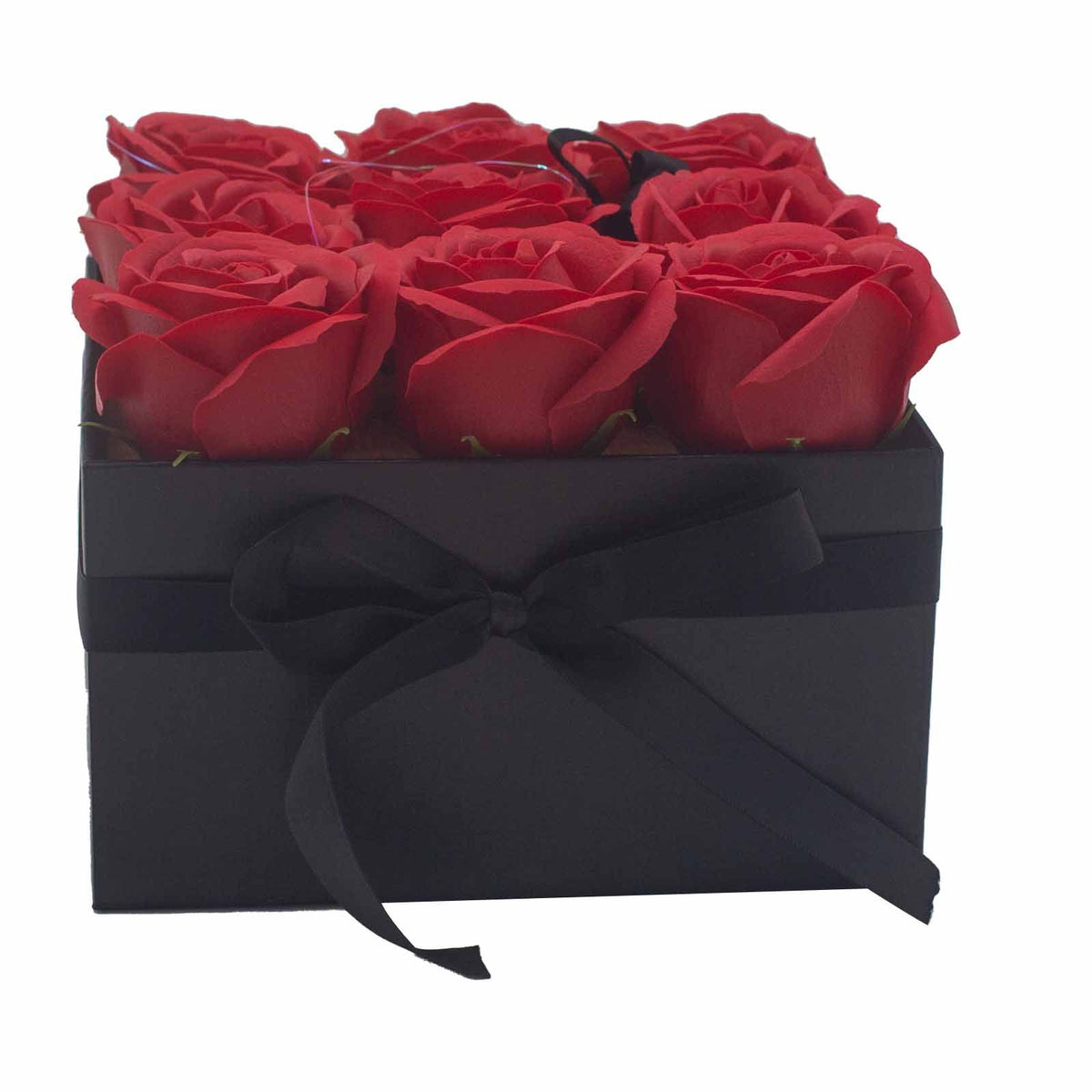 Zeepbloemen Geschenkboeket – 9 Rode Rozen