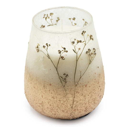 Wildlight Woods Glazen Kaars Tall – Gedroogde Bloemen
