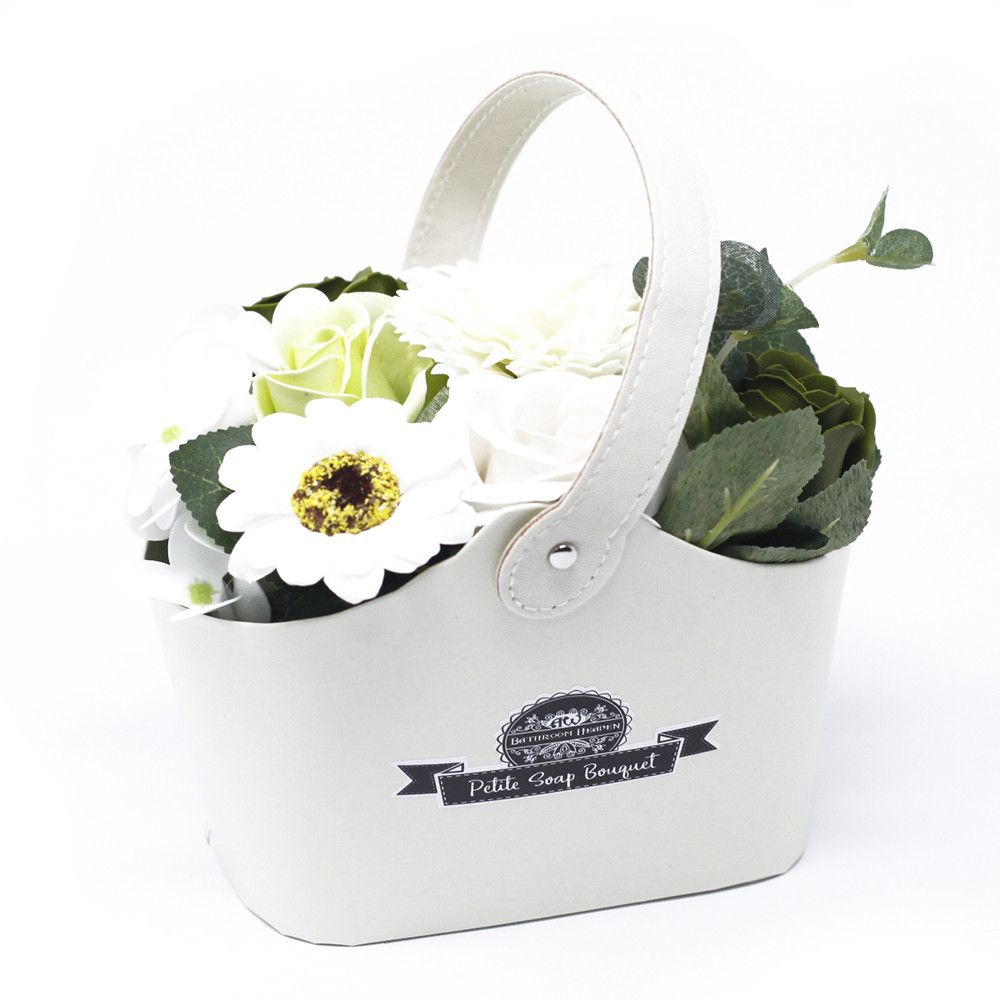 Zeepbloemen Petite Basket – Pastel Green