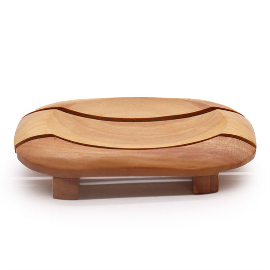 Houten Zeephouder met Ovale Uitsparing – Naseberry Hout