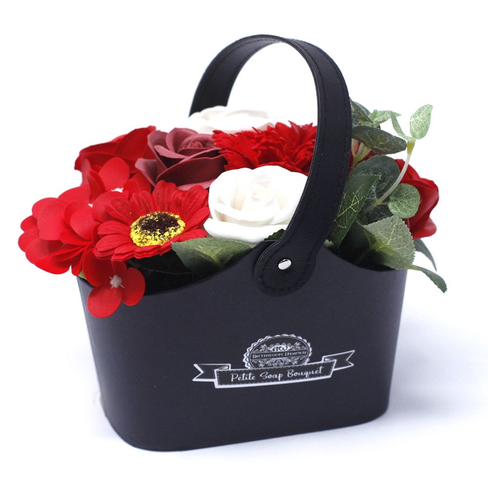 Zeepbloemen Petite Basket – Rich Reds