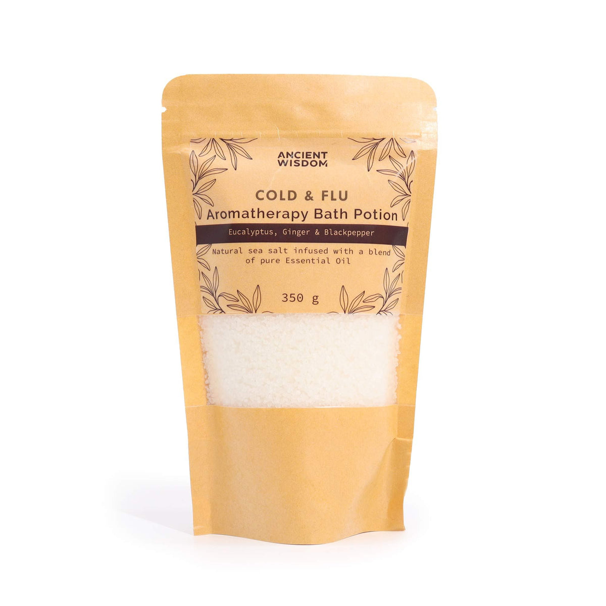 Aromatherapie Badzout Colds & Flu – Eucalyptus, Gember & Zwarte Peper 350 g