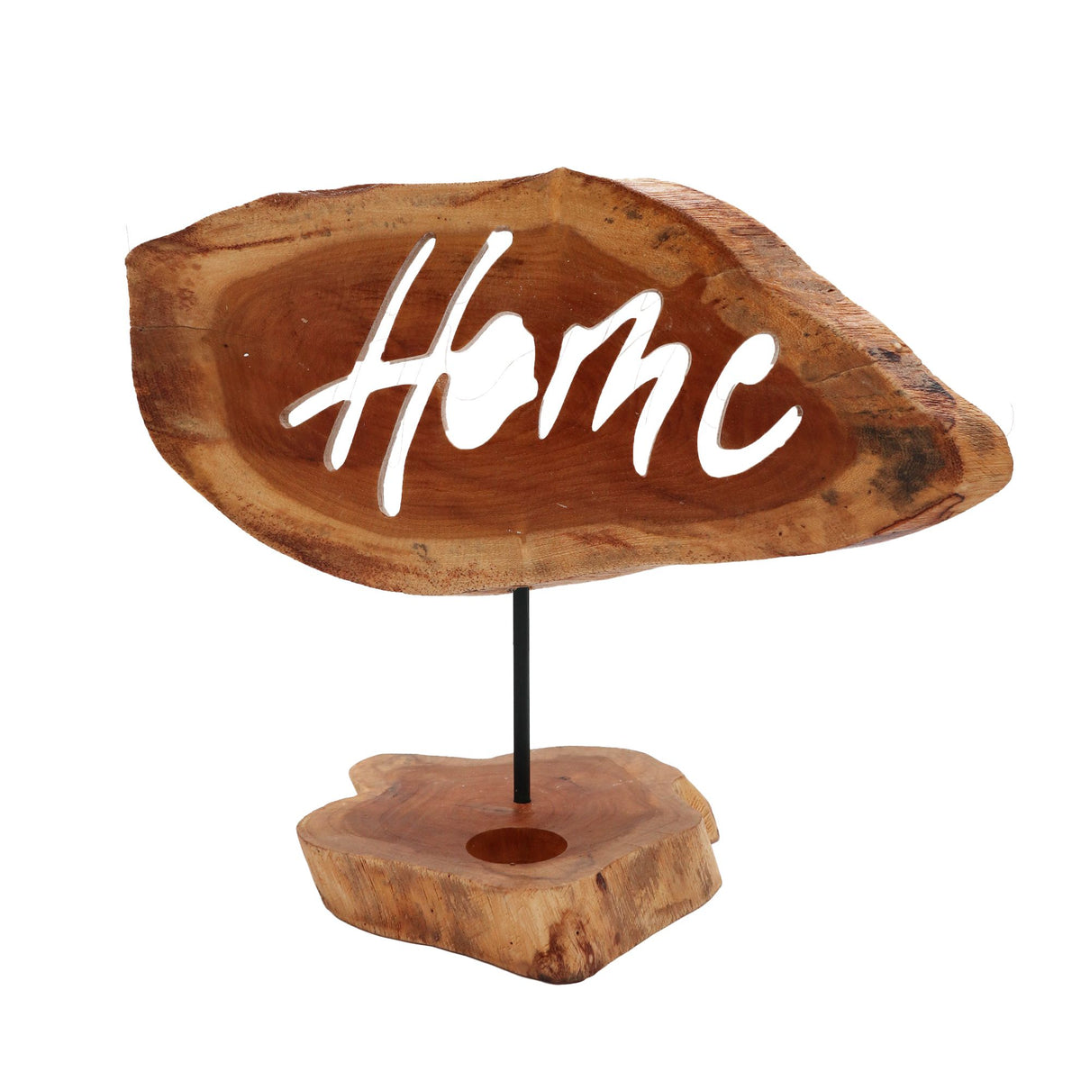 Houten Theelichthouder Home – Handgemaakt
