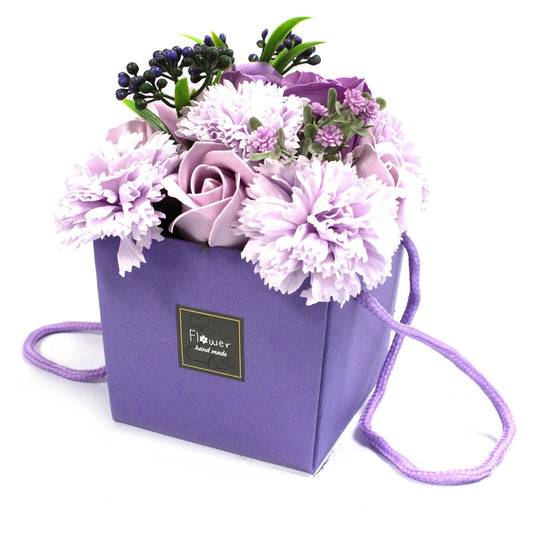 Zeepbloemen Boeket – Lavendel Rozen & Anjers