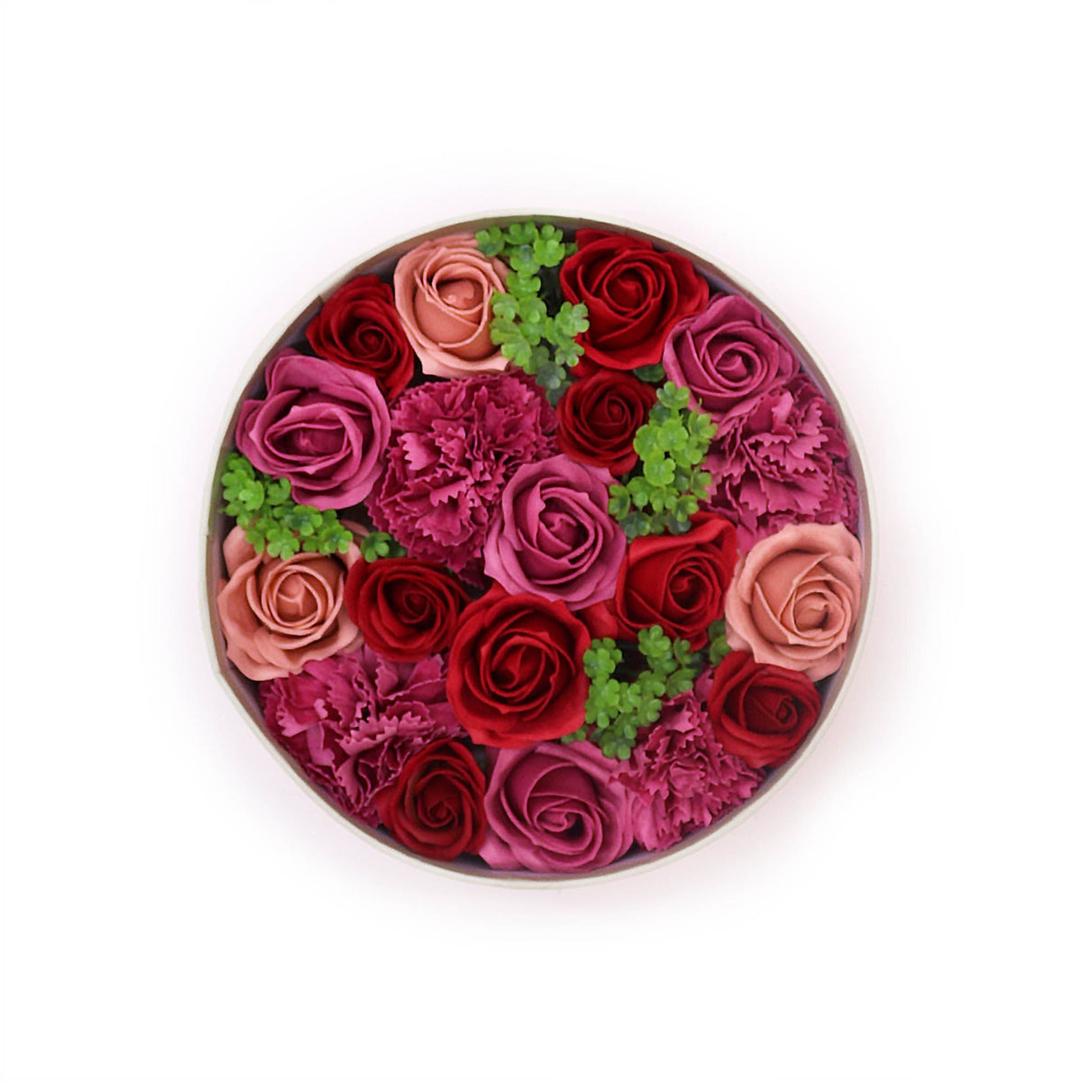Vintage Roses – Zeepbloemen in Ronde Geschenkdoos