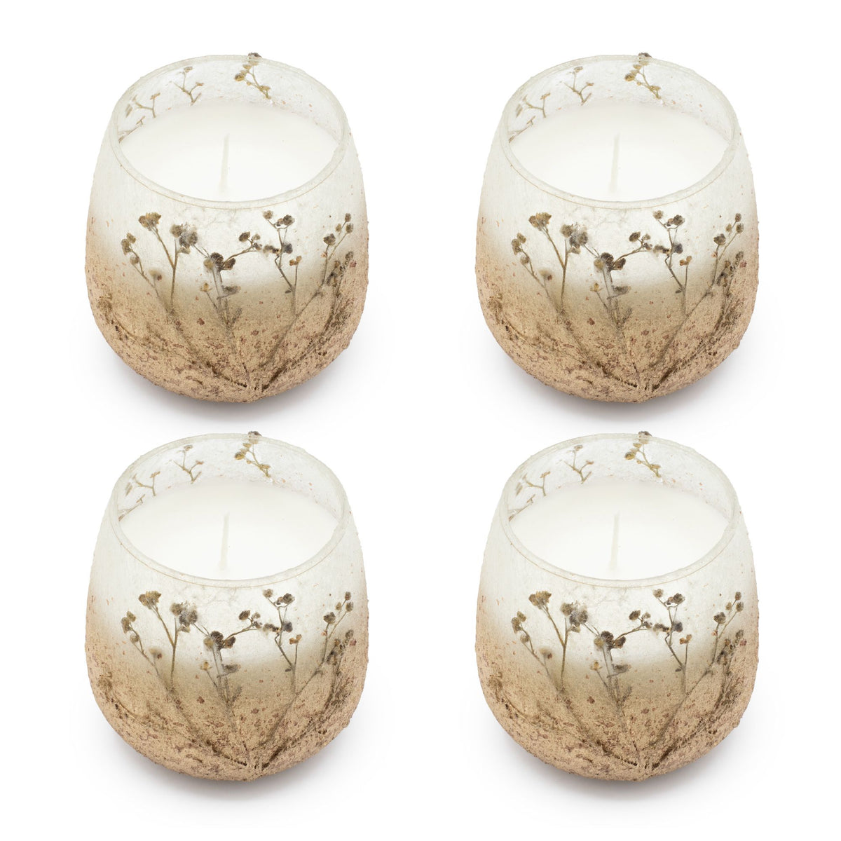 Wildlight Woods Glazen Kaars Small – Gedroogde Bloemen